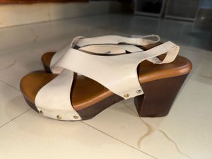 Stylish White Slingback Sandals