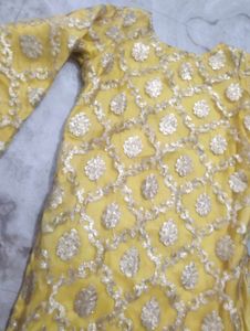 Beautiful Yellow Embroidered Kurta