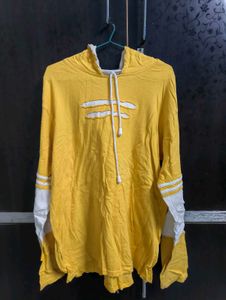 Bright Yellow Hoodie with Unique Cut-Outs
