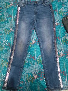 M&S- Sequin Detail Denim Jeans