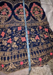Embroidered Navy Blue Lehenga Choli