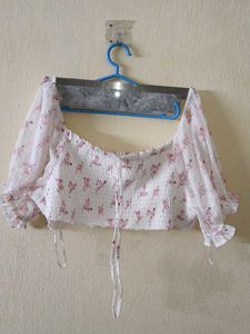 Floral Smocked Off-Shoulder Top