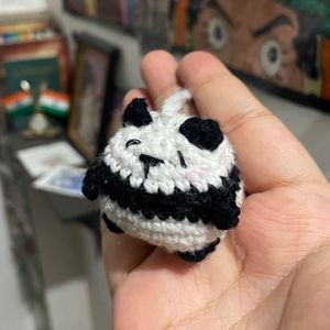 Crochet Panda Amigurumi Bag Charm