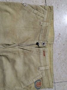 Men's Beige Corduroy Pants