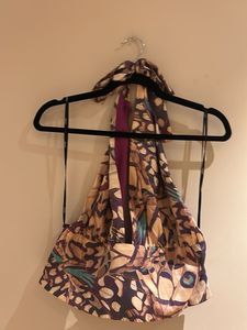 Butterfly Print Halter Top