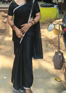 black saree 💥🥵
