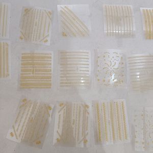 5 Nail Art UV Ultra Violet Embossing Stickers