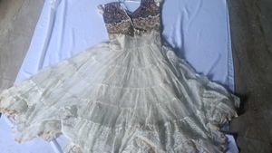 Elegant White Ethnic Gown