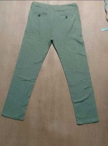 Green Casual Drawstring Pants