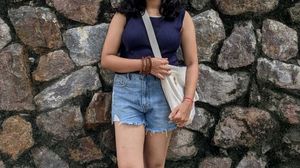 Navy Ribbed Sleeveless Top