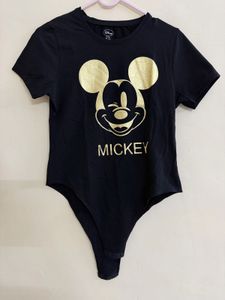 Black Mickey Mouse Bodysuit