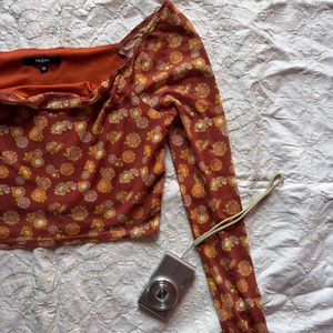 Westside Off-Shoulder Floral Print Top