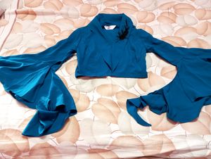 Blue Crop Top