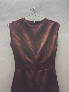 Elegant V-Neck Satin Midi Dress
