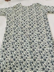 Floral Print Cotton Kurta