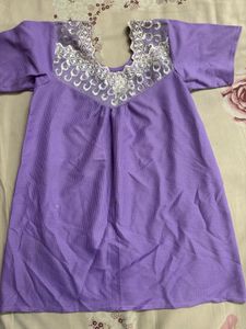 Lavender Cotton Kurta