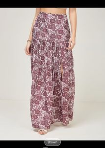 Floral Print Maxi Skirt