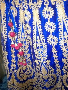 Royal Blue Embroidered Lehenga Skirt