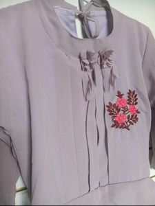 Vintage Lavender Floral Top