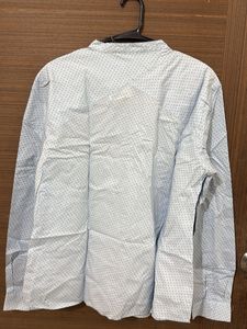 Light Blue Dotted Long Sleeve Top