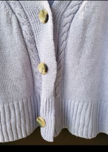 Lavender Knit Crop Cardigan