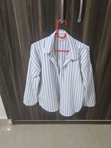 Chic Striped Button-Up Shirt