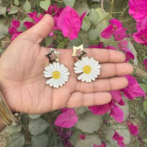Daisy Star Dangle Earrings