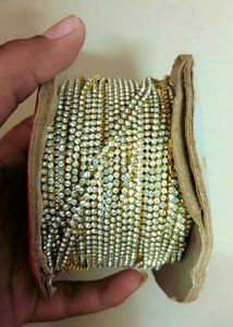 Gold Embellishment Trim + Earings Making Items