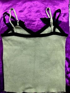 Cute Green Camisole Top with Bows