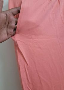 Coral Pink Cotton Pants