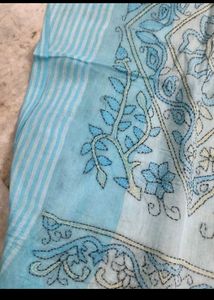Beautiful cotton Embroidered Saree