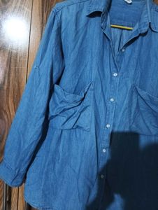 Denim Button-Up Shirt