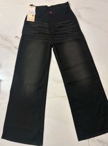 New Black Wide Leg Jeans