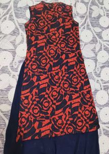 Stylish Red &amp; Navy gown