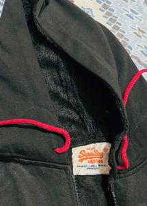 Superdry Black Zip-Up Hoodie