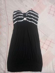 Y2k PADDED BLACK DRESS