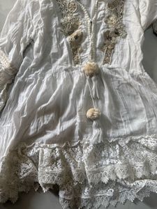 Boho Embellished White top
