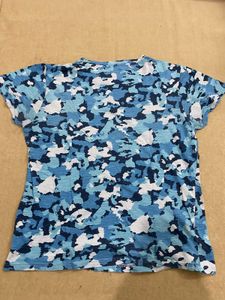 Moda Rapido Blue Camo Tee Loose fit