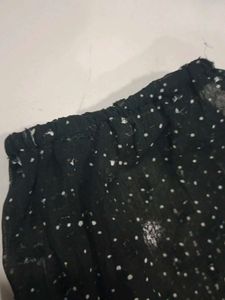 Sparkling Black Mesh Ruffle Top