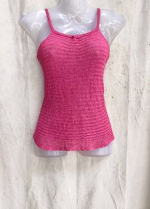 I. Vibrant Pink Ribbed Tank Top