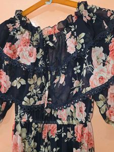 Floral Off-Shoulder Maxi Dress