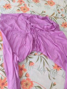 Party Wear Purple Net Suit