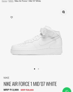 Nike Air Force 1 mid Sneakers(Authentic)