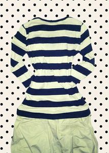 Striped y2k fitted Long Sleeve Top