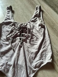 SALE BODYSUIT Lace-Up Top