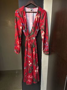Vibrant Floral Wrap Dress
