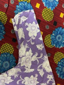 Purple Floral Cotton Kurta