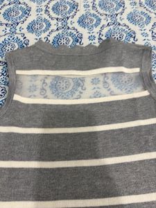 Knit Striped Sleeveless Top
