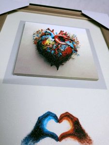 Artistic Heart Framed Wall Hanging Decor..✨♥️