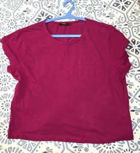Basic Pink Pocket T-Shirt
